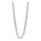 Cadena Cubana Gruesa Diamantada Plata 925 Hombre 70cm X 6mm