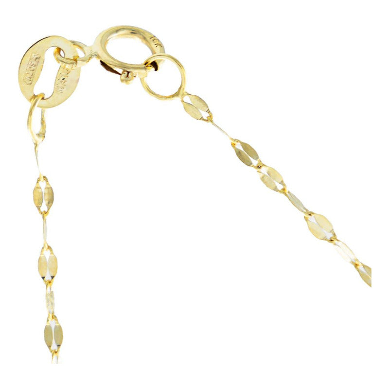 Cadena De Oro Italiano 10k Granito De Cafe 45 Cm X 1 Mm