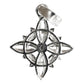 Dije Nudo De Bruja Fases Lunares Zirconia Plata Pura Ley 925 Blanco