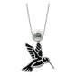 Collar Ajustable Colibri Esmaltado Mujer Regalo Plata 925