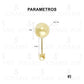 Arete Broquel Dormilona Bola Mujer Regalo #3 5 Mm Oro 10k Diámetro 5 Mm