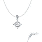 Dije Mini Nudo De Bruja Zirconias Plano Con Cadena Plata 925