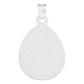 Dije Medalla Oval Diamanta Virgen Milagrosa Plata 925 1.4 Cm