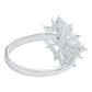 Anillo 4 Lunas Flor Dama Mujer Regalo Zirconias Plata 925