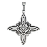 Dije Nudo Bruja Grande Celta Laser Líneas Mujer Plata 925 Plateado