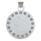 Dije Medalla Diamantada San Judas Zirconias Plata 925 1.2 Cm