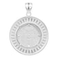 Dije Medalla San Benito Bisel Zirconias Baguette Plata 925 Blanco