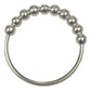 Anillo Antiestres Perlas Movibles Antiansiedad Plata 925