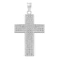 Dije Cruz Mediano Zirconias Hombre Regalo Plata 925 3.9 Cm