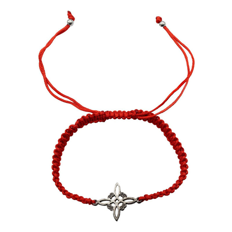 Pack 3 Piezas Pulseras Nudo De Bruja Artesanal Tejido Hilo