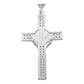 Dije Mediano Cruz Jesucristo San Benito Zirconias Plata 925