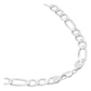 Cadena Figaro 3x1 Gruesa Hombre Regalo Plata 925 9 Mm 70 Cm Plateado