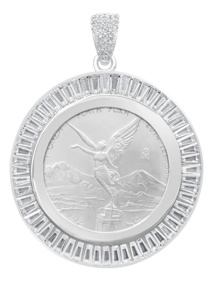 Joyaris Dije Onza Plata Pura 999 Hombre Zirconias 56mm Plateado