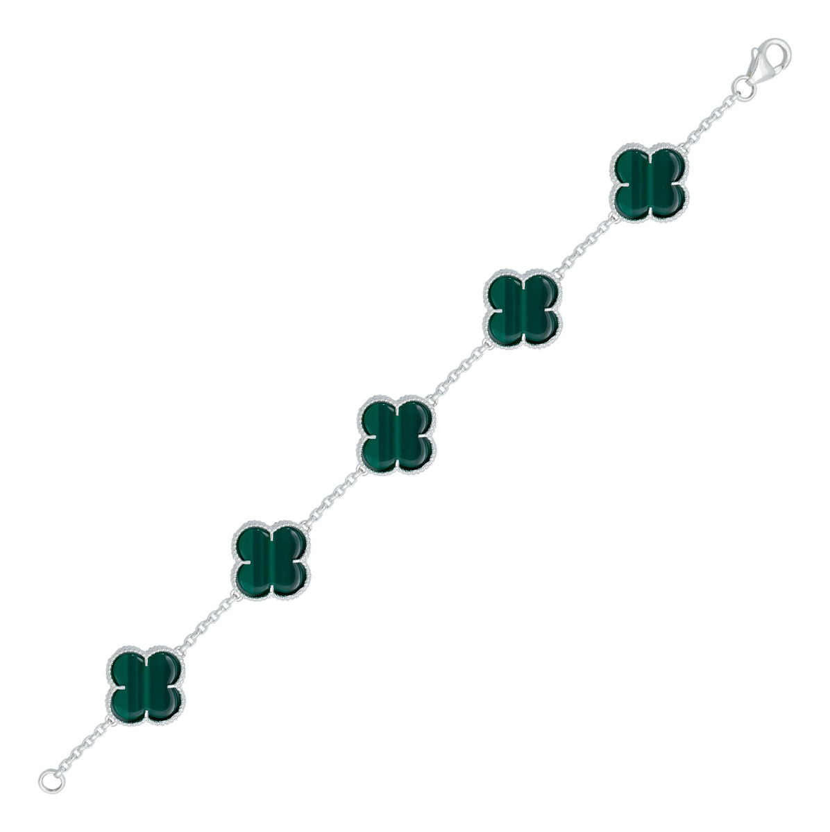 Pulsera Trebol Esmaltado Regalo Hombre Mujer Plata 925