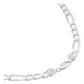 Cadena Figaro 3x1 Gruesa Hombre Regalo Plata 925 7 Mm 60 Cm Plateado