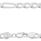 Joyaris Cadena Figaro 3x1 Plata 925 Hombre 55cm 7mm Plateado