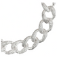 Pulsera Esclava Cubana Diamantes Hiphop Plata 925 1.6 Cm
