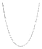 Cadena Cubana Delgada Plata S925 Hombre Barbado 70 Cm X 4mm 52053