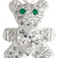 Dije Osito Corazón Amor Zirconias Regalo Plata Ley 925