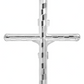 Dije Cruz Tubular Cristo Plata 925 Diamantado Ajedrez 5 Cm Plateado
