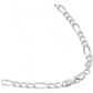 Joyaris Cadena Figaro 3x1 Plata 925 Hombre 45cm 4mm Plateado