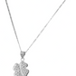 Collar Corazones Trebol 4 Hojas Zirconias Plata Ley 925
