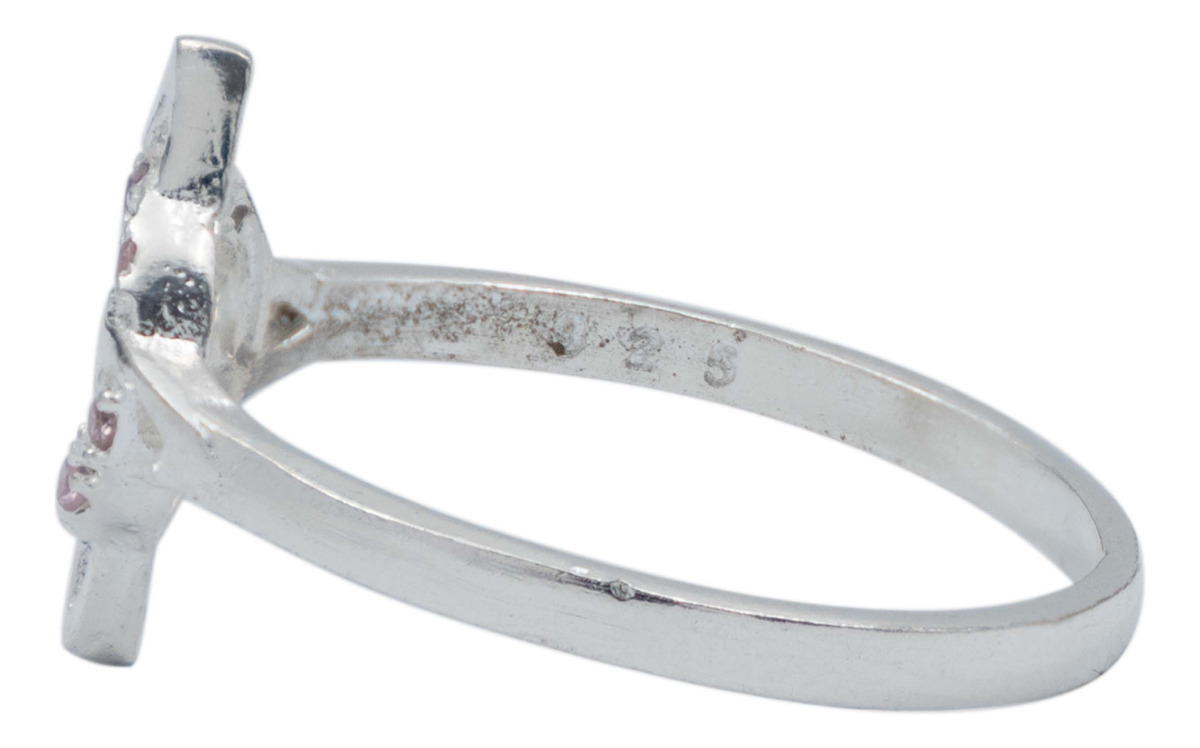 Anillo Chico Nudo De Bruja Zirconias Mujer Regalo Plata 925