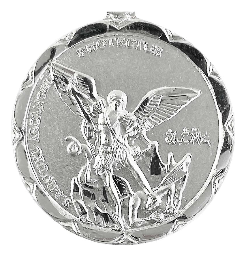 Dije Medalla San Miguel Arcangel Regalo Religion Plata 925