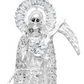 Joyaris Dije Santa Muerte 3d Grande Plata925 Hombre Zirconia Plateado