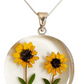 Shrek Aretes Collar Girasol Promesa Regalo Amor Plata S925