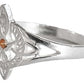 Anillo Nudo De Bruja Con Zirconia De Color Plata Solida 925