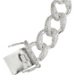 Pulsera Esclava Cubana Diamantes Hiphop Plata 925 1.6 Cm