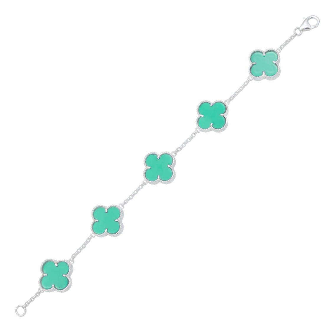 Pulsera Trebol Esmaltado Regalo Hombre Mujer Plata 925