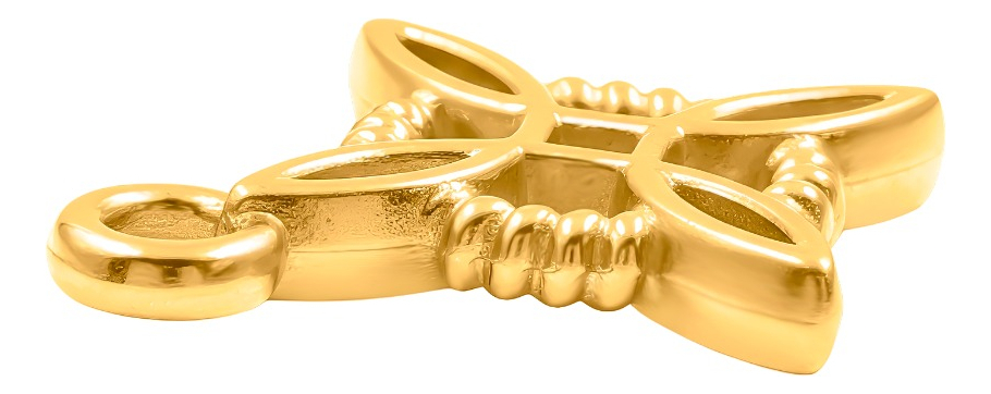 50 Pzs Dije Abalorio Colgante Nudo De Bruja Oro Laminado 18k Amarillo