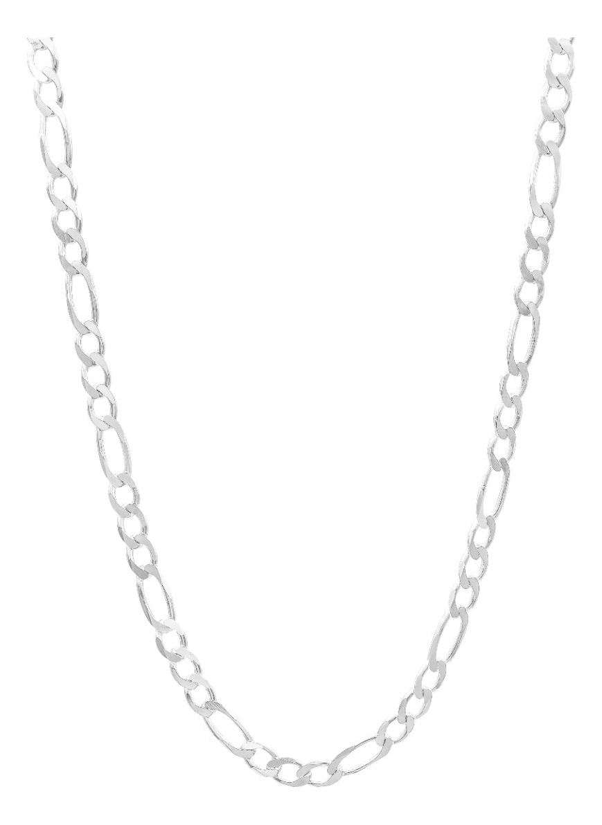 Joyaris Cadena Figaro 3x1 Plata 925 Hombre 55cm 8mm Plateado