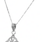 Collar Nudo De Bruja Celta Redondo Zirconias Plata Ley 925