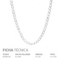 Joyaris Cadena Barbada Cubana Plata 925 Hombre 55cm 8mm Plateado