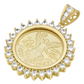 Joyaris Dije Centenario 50 Pesos  Hombre Zirconias 53mm Dorado