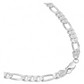 Joyaris Cadena Figaro 3x1 Plata 925 Hombre 45cm 6mm Plateado