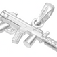 Joyaris Dije Subfusil Silenciador Plata 925 Hombre 26mm Plateado
