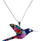 Collar Aretes Colibrí Artesanal Zirconias Plata Ley 925