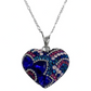 Collar Aretes Corazón Artesanal Chico Piedras Plata Ley 925