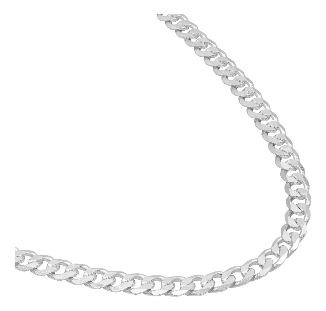 Joyaris Cadena Barbada Cubana Plata 925 Hombre 50cm 6mm Plateado
