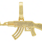 Joyaris Dije Cuerno De Chivo  Hombre Zirconias 40x51mm Dorado