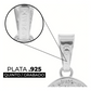 Dije Doble Vista Llave Medalla San Benito Plata 925 4.5 Cm Plateado