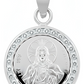 Dije Sagrado Corazón Jesús De Plata Pura 999 Zirconia 3.2 Cm Plateado