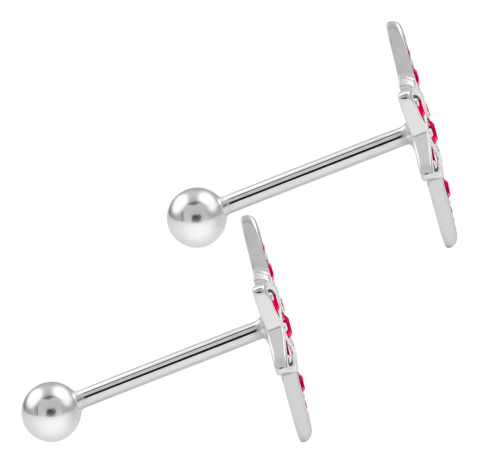 Aretes Broquel Plata 925 Nudo De Bruja Y Zirconia Amuleto