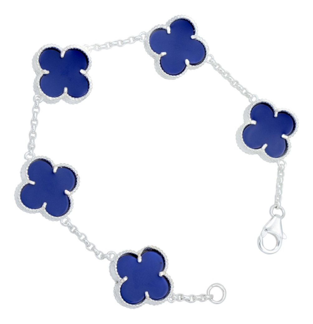 Pulsera Trebol Esmaltado Regalo Hombre Mujer Plata 925