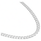 Cadena Cubana Barbada Gruesa Hombre Plata 925 7 Mm 65 Cm Plateado
