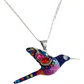Collar Aretes Colibrí Artesanal Zirconias Plata Ley 925